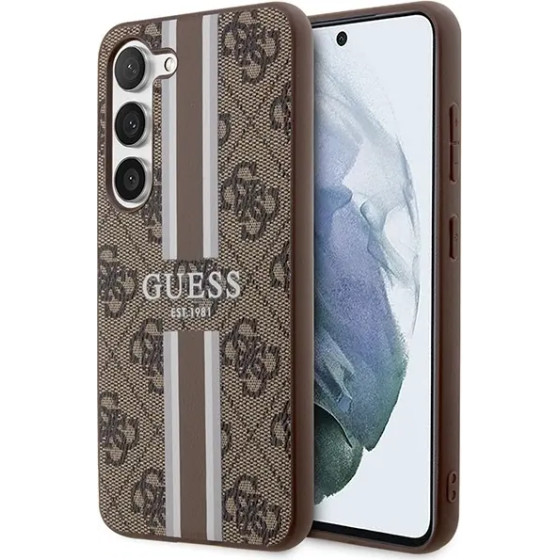 Guess GUHCS23SP4RPSW S23 S911 brown/brown hardcase 4G Printed Stripe - (GUE002605-0)