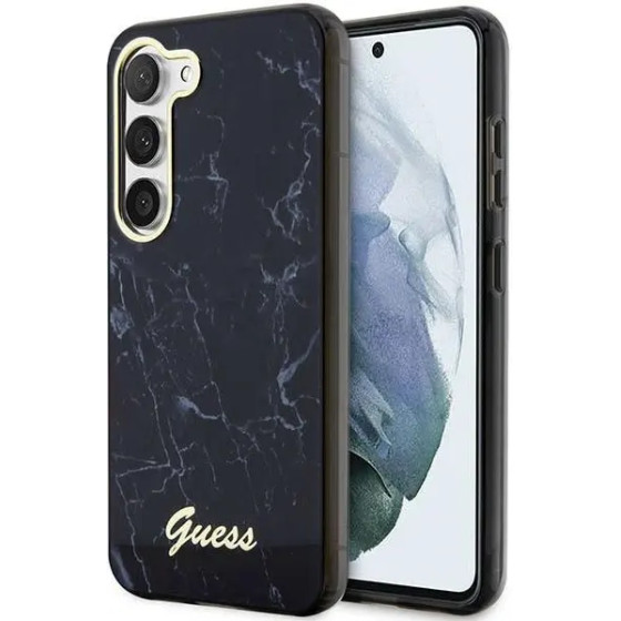 Guess GUHCS23SPCUMAK S23 S911 black/black hardcase Marble - (GUE002687-0)