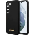 Guess GUHCS23SSLSMK S23 S911 black/black hardcase Silicone Vintage Gold Logo - (GUE002620-0)