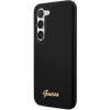Guess GUHCS23SSLSMK S23 S911 black/black hardcase Silicone Vintage Gold Logo - (GUE002620-0)