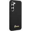 Guess GUHCS23SSLSMK S23 S911 black/black hardcase Silicone Vintage Gold Logo - (GUE002620-0)
