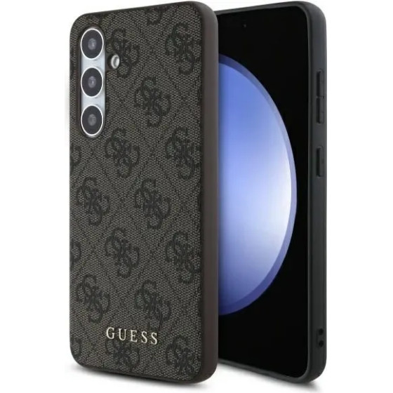 Guess GUHCS24FEG4GFBR S24 FE S721 brown/brown hardcase 4G Metal Gold Logo - (GUE004201-0)