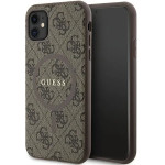 Guess GUHMN61G4GFRW iPhone 11 6.1'' / Xr brown/brown hardcase 4G Collection Leather Metal Logo MagSafe - (GUE003467-0)