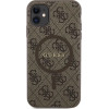 Guess GUHMN61G4GFRW iPhone 11 6.1'' / Xr brown/brown hardcase 4G Collection Leather Metal Logo MagSafe - (GUE003467-0)