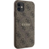 Guess GUHMN61G4GFRW iPhone 11 6.1'' / Xr brown/brown hardcase 4G Collection Leather Metal Logo MagSafe - (GUE003467-0)