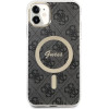 Guess GUHMN61H4STK iPhone 11 6.1'' black/black hardcase 4G MagSafe - (GUE002809-0)