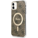 Guess GUHMN61H4STW iPhone 11 6.1'' brown/brown hardcase 4G MagSafe - (GUE002812-0)
