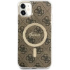 Guess GUHMN61H4STW iPhone 11 6.1'' brown/brown hardcase 4G MagSafe - (GUE002812-0)