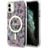 Guess GUHMN61HCFWSP iPhone 11 / Xr 6.1'' pink/pink hardcase Flower MagSafe - (GUE002930-0)