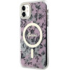 Guess GUHMN61HCFWSP iPhone 11 / Xr 6.1'' pink/pink hardcase Flower MagSafe - (GUE002930-0)