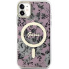 Guess GUHMN61HCFWSP iPhone 11 / Xr 6.1'' pink/pink hardcase Flower MagSafe - (GUE002930-0)