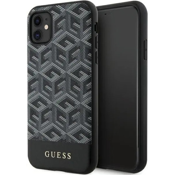 Guess GUHMN61HGCFSEK iPhone 11 / Xr 6.1'' black/black hardcase GCube Stripes MagSafe - (GUE002929-0)