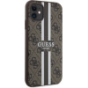 Guess GUHMN61P4RPSW iPhone 11 / Xr brown/brown hardcase 4G Printed Stripes MagSafe - (GUE002833-0)