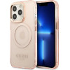 Guess GUHMP13LHTCMP iPhone 13 Pro / 13 6.1 pink/pink hard case Gold Outline Translucent MagSafe - (GUE002508-0)