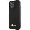 Guess GUHMP13LLSLMGBK iPhone 13 Pro / 13 6.1 black/black hardcase Silicone Script Gold Logo MagSafe - (GUE001798-0)
