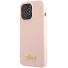 Guess GUHMP13LLSLMGLP iPhone 13 Pro / 13 6.1 light pink/light pink hardcase Silicone Script Gold Logo Magsafe - (GUE001801-0)