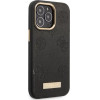 Guess GUHMP13LSAPSTK iPhone 13 Pro / 13 6.1 black/black hardcase Peony Logo Plate MagSafe - (GUE002528-0)