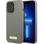 Guess GUHMP13LSPLG iPhone 13 Pro / 13 6.1 grey/grey hard case Silicone Logo Plate MagSafe - (GUE002494-0)