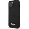 Guess GUHMP13MLSLMGBK iPhone 13 6.1 black/black hardcase Silicone Script Gold Logo Magsafe - (GUE001797-0)