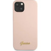 Guess GUHMP13MLSLMGLP iPhone 13 6.1 light pink/light pink hardcase Silicone Script Gold Logo Magsafe - (GUE001800-0)