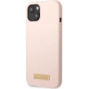 Guess GUHMP13SSBPLP iPhone 13 mini 5.4 pink/pink hard case Silicone Logo Plate MagSafe - (GUE002488-0)