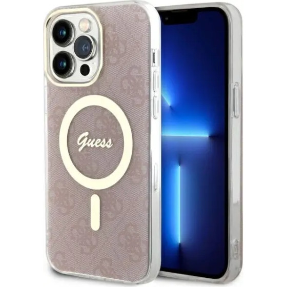 Guess GUHMP13XH4STP iPhone 13 Pro Max 6.7 pink/pink hardcase 4G MagSafe - (GUE002817-0)