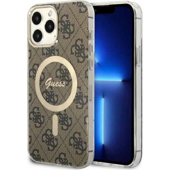 Guess GUHMP13XH4STW iPhone 13 Pro Max 6.7 brown/brown hardcase 4G MagSafe - (GUE002814-0)