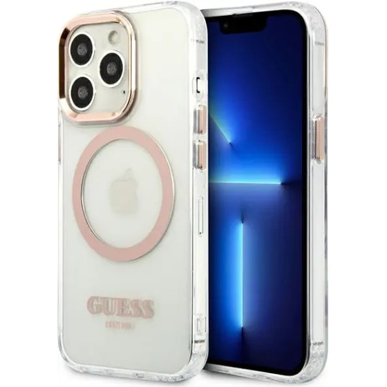 Guess GUHMP13XHTRMD iPhone 13 Pro Max 6.7 gold / gold hard case Metal Outline Magsafe - (GUE002459-0)