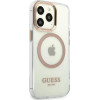 Guess GUHMP13XHTRMD iPhone 13 Pro Max 6.7 gold / gold hard case Metal Outline Magsafe - (GUE002459-0)
