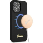 Guess GUHMP13XLSLMGBK iPhone 13 Pro Max 6.7'' black/black hardcase Silicone Script Gold Logo MagSafe - (GUE001799-0)