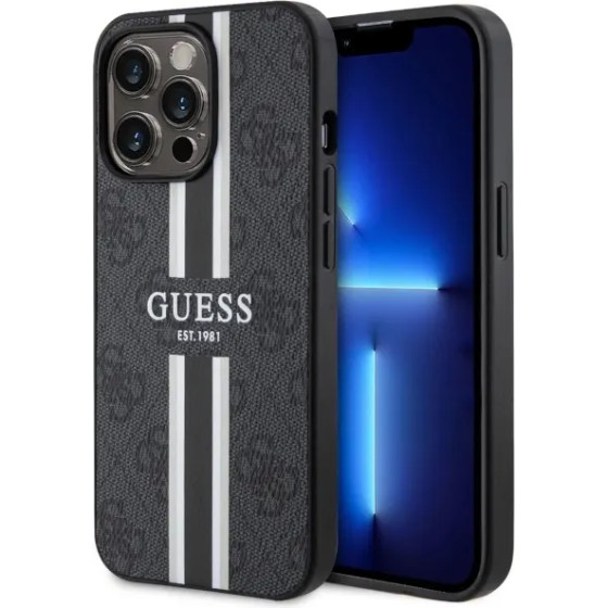 Guess GUHMP13XP4RPSK iPhone 13 Pro Max 6.7 black/black hardcase 4G Printed Stripes MagSafe - (GUE002828-0)