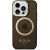 Guess GUHMP14LHTCMK iPhone 14 Pro 6.1 black/black hard case Gold Outline Translucent MagSafe - (GUE002420-0)