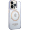 Guess GUHMP14LHTCMU iPhone 14 Pro 6.1 purple/purple hard case Gold Outline Translucent MagSafe - (GUE002709-0)