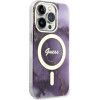 Guess GUHMP14LHTMRSU iPhone 14 Pro 6.1'' purple/purple hardcase Golden Marble MagSafe - (GUE002779-0)