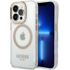 Guess GUHMP14LHTRMD iPhone 14 Pro 6.1 gold / gold hard case Metal Outline Magsafe - (GUE002400-0)