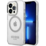 Guess GUHMP14LHTRMS iPhone 14 Pro 6.1 silver/silver hard case Metal Outline Magsafe - (GUE002424-0)