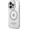 Guess GUHMP14LHTRMS iPhone 14 Pro 6.1 silver/silver hard case Metal Outline Magsafe - (GUE002424-0)
