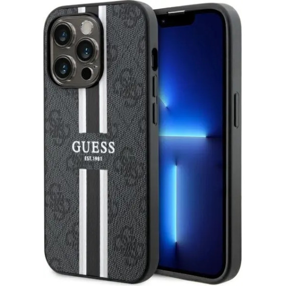 Guess GUHMP14LP4RPSK iPhone 14 Pro 6.1 black/black hardcase 4G Printed Stripes MagSafe - (GUE002831-0)