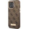 Guess GUHMP14LU4GPRW iPhone 14 Pro 6.1 ''brown / brown hard case 4G Logo Plate MagSafe - (GUE002408-0)