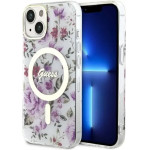 Guess GUHMP14MHCFWST iPhone 14 Plus 6.7'' transparent hardcase Flower MagSafe - (GUE002737-0)