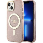 Guess GUHMP14MHCMCGP iPhone 14 Plus 6.7'' pink/pink hardcase Glitter Gold MagSafe - (GUE002749-0)