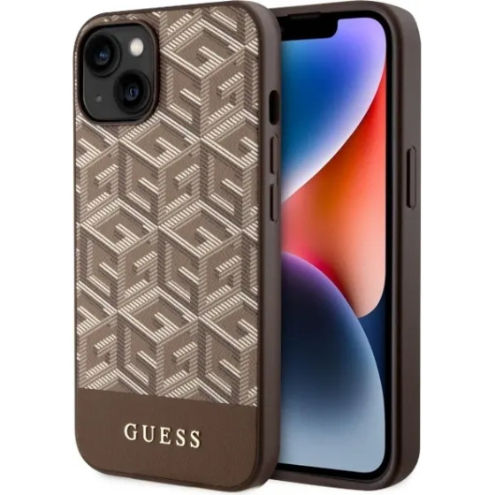 Guess GUHMP14MHGCFSEW iPhone 14 Plus 6.7 brown/brown hard case GCube Stripes MagSafe - (GUE002823-0)