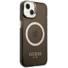 Guess GUHMP14MHTCMK iPhone 14 Plus 6.7'' black/black hard case Gold Outline Translucent MagSafe - (GUE002419-0)