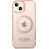 Guess GUHMP14MHTCMP iPhone 14 Plus 6.7 pink/pink hard case Gold Outline Translucent MagSafe - (GUE002580-0)