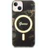 Guess GUHMP14MHTMRSK iPhone 14 Plus 6.7'' black/black hardcase Golden Marble MagSafe - (GUE002775-0)