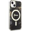 Guess GUHMP14MHTMRSK iPhone 14 Plus 6.7'' black/black hardcase Golden Marble MagSafe - (GUE002775-0)