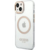 Guess GUHMP14MHTRMD iPhone 14 Plus 6.7 gold / gold hard case Metal Outline Magsafe - (GUE002399-0)