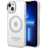 Guess GUHMP14MHTRMS iPhone 14 Plus 6.7 silver/silver hard case Metal Outline Magsafe - (GUE002423-0)