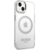 Guess GUHMP14MHTRMS iPhone 14 Plus 6.7 silver/silver hard case Metal Outline Magsafe - (GUE002423-0)