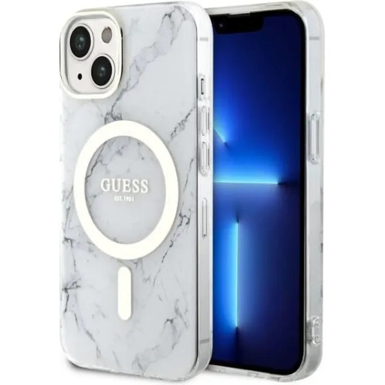 Guess GUHMP14MPCUMAH iPhone 14 Plus 6.7'' white/white hardcase Marble MagSafe - (GUE002786-0)